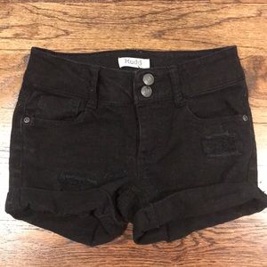 Black Jean Shorts